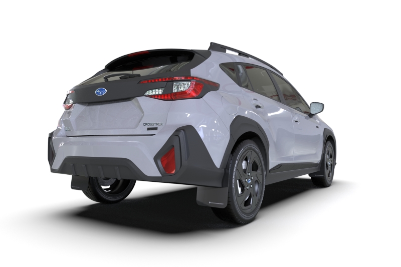 Subaru XV Crosstrek Mud Flaps - Front + Rear - Rally Armor - UR Black Flap/Red Logo - Black - `24-`25